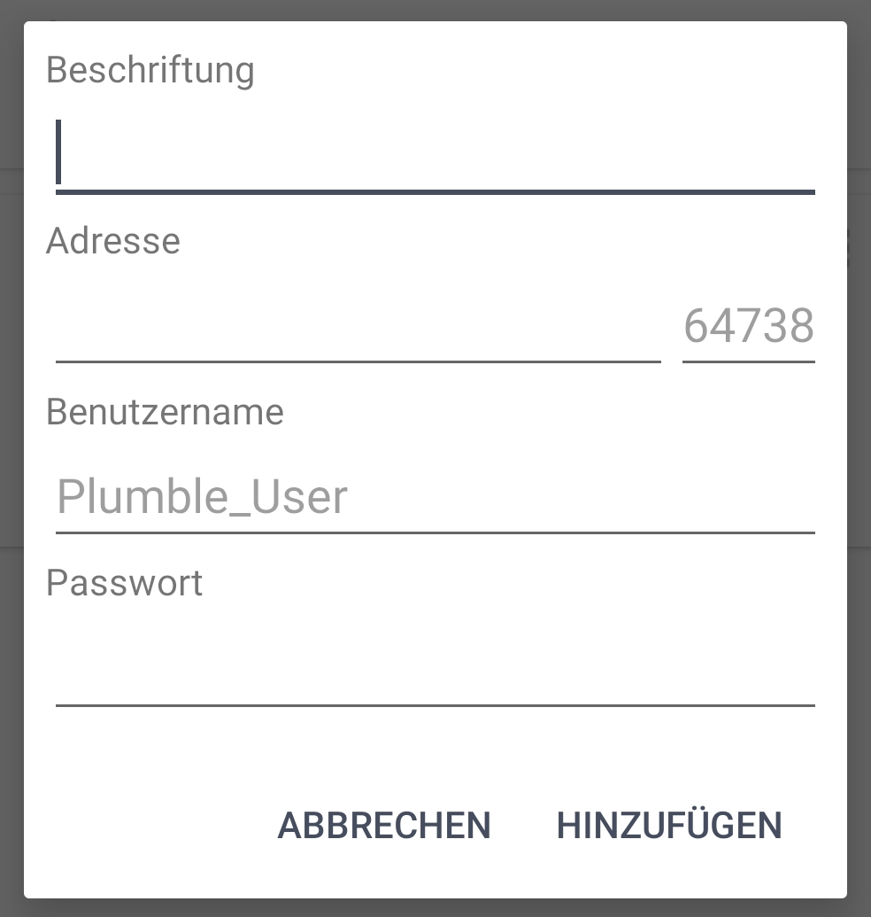 Mumble Android Server hinzufuegen