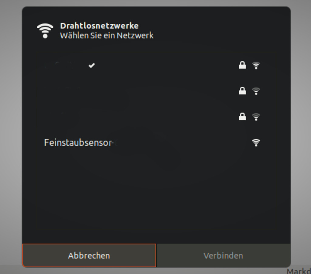Feinstaubsensor Konfiguration