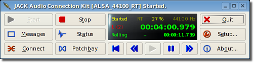 Screenshot von qJackCtl