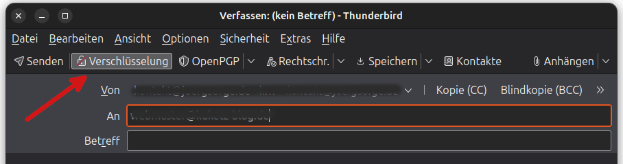 Bildschirmfoto 1: Verschlüsselung einschalten